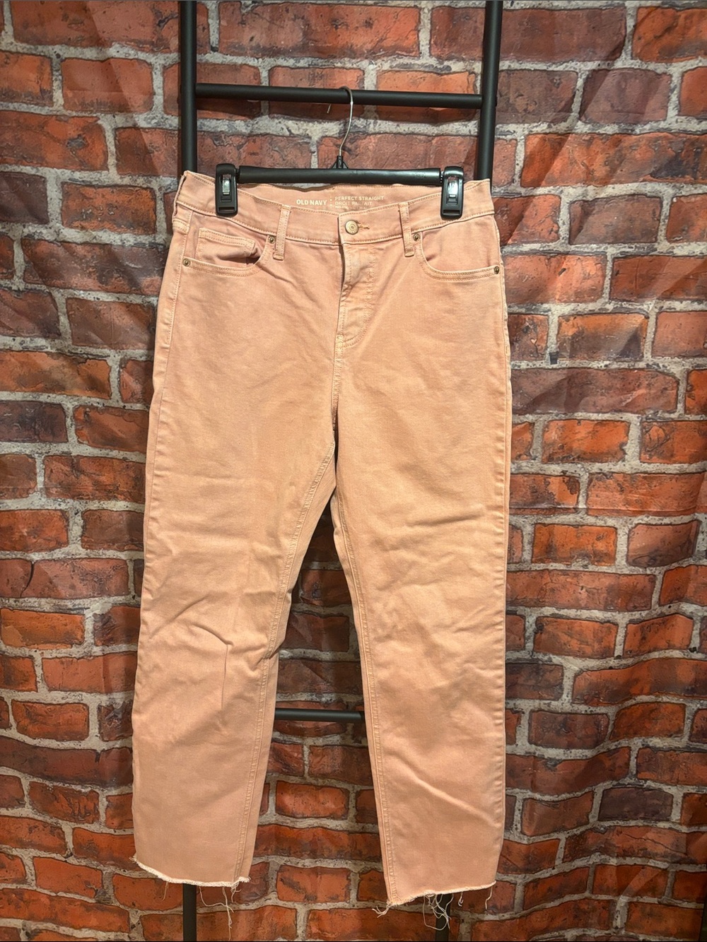 Old Navy Men's Peach Corduroy Straight-Leg Pants
